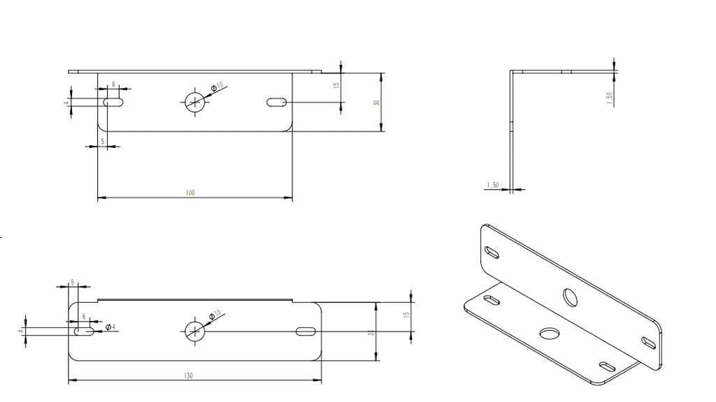 Luxtar OptiFlux | Bracket for 6 LED