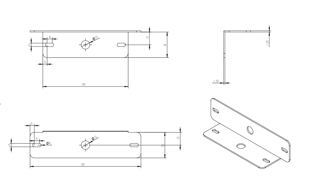 Luxtar OptiFlux | Bracket for 6 LED
