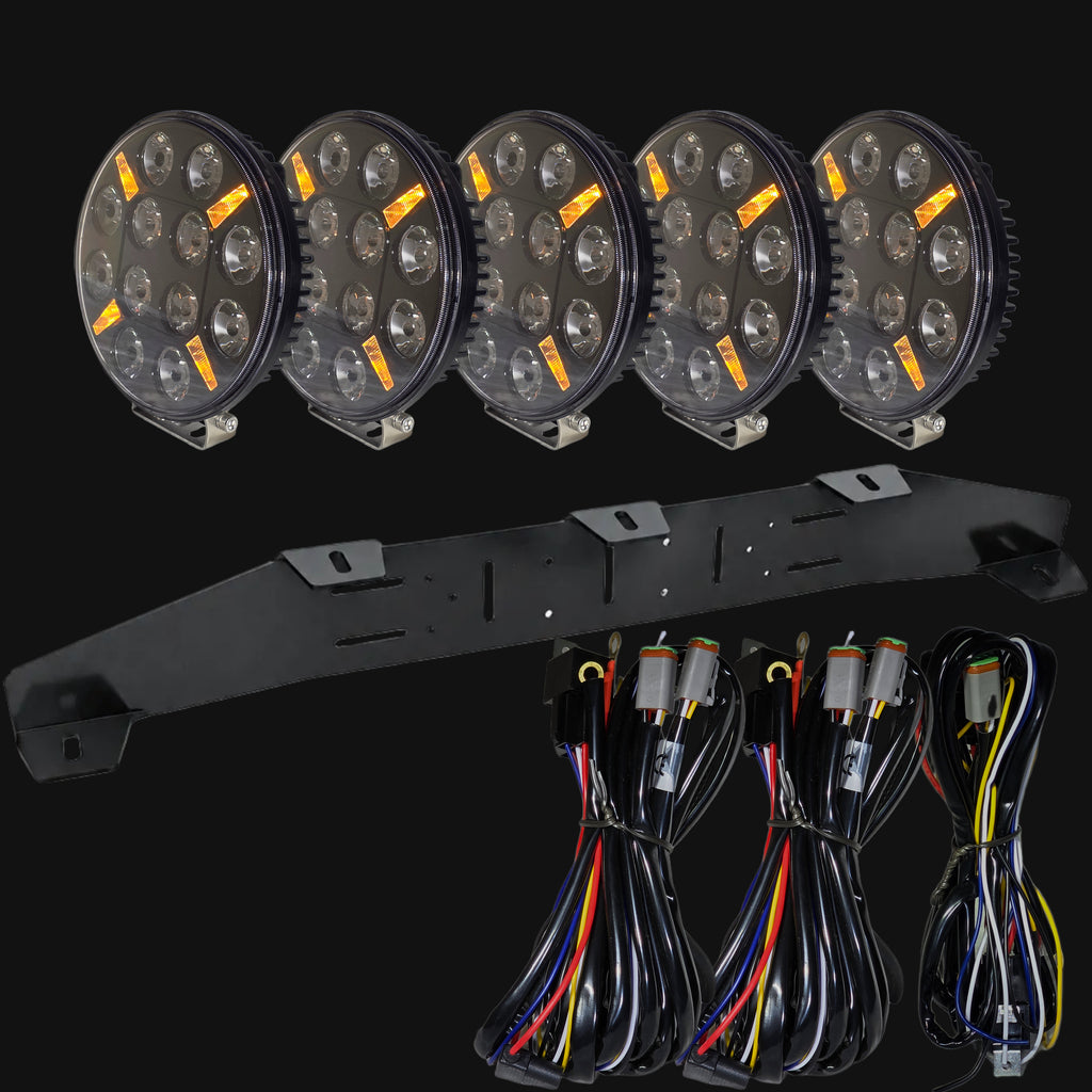 Visolum Cross 9" | Extraljus paket 5 st | Rallyfemma