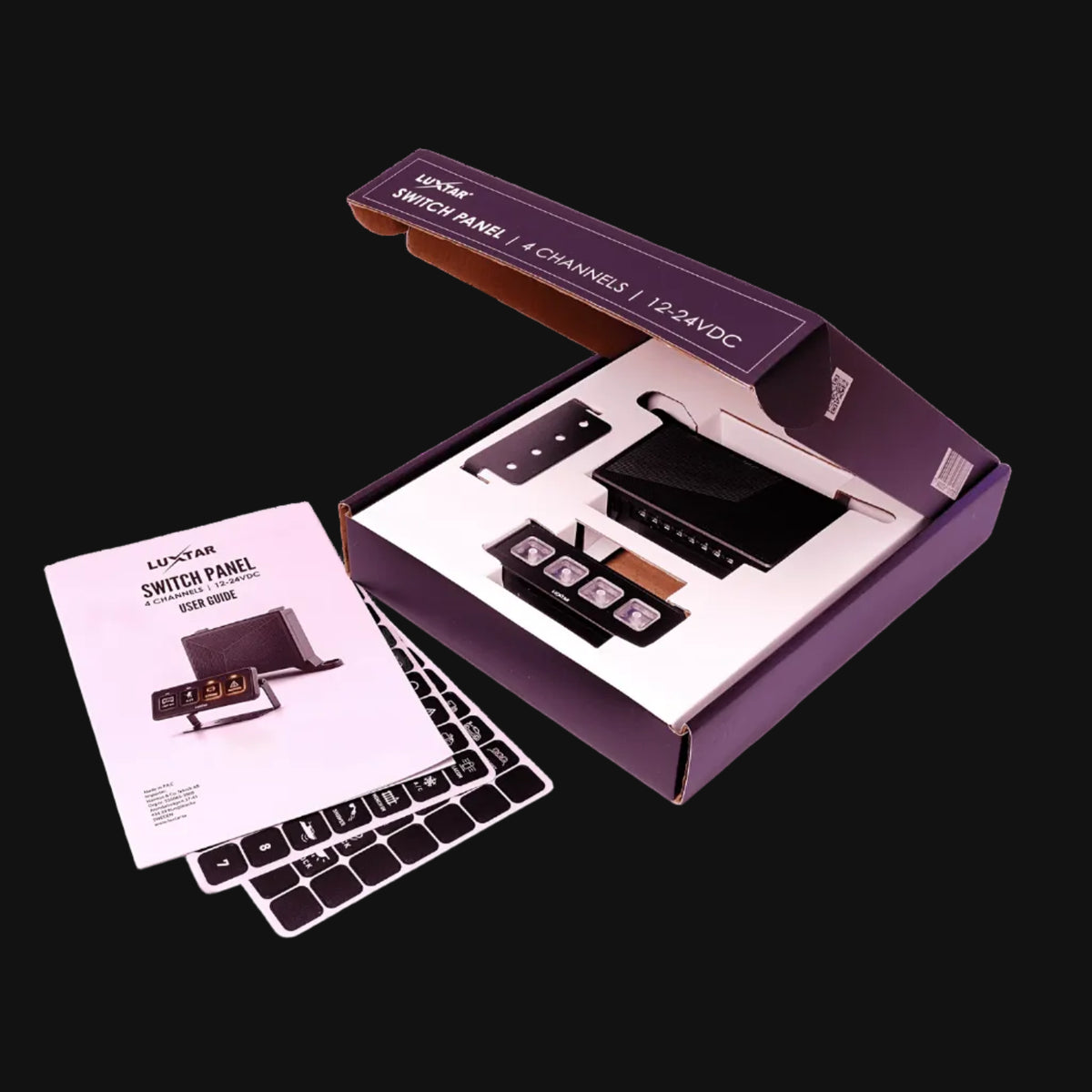 Luxtar Switch Panel | 4 Channel | 12-24V DC