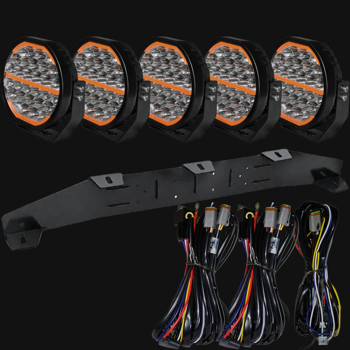 Visolum Vulcan 9" | Extraljus paket 5st | Rallyfemma