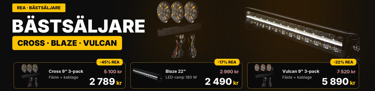 Bästsäljare: Cross, Blaze och Vulcan med rabatt